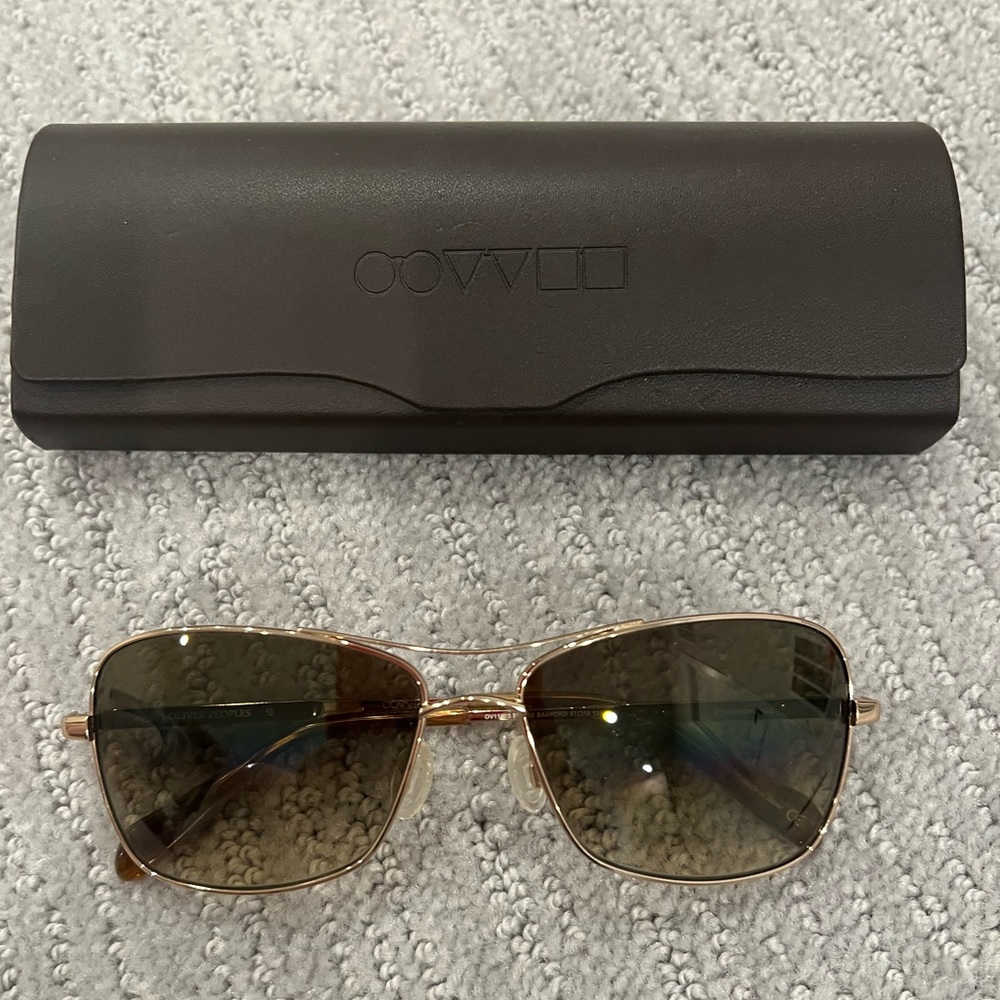Oliver people’s women’s gold aviator sunglasses